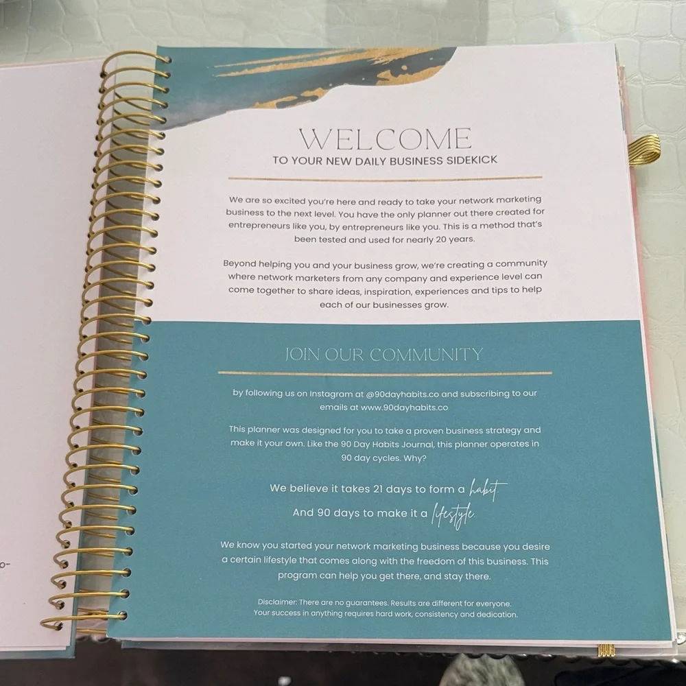 90 Day Habits - 12 month Planner for Network Marketers + Direct Sales